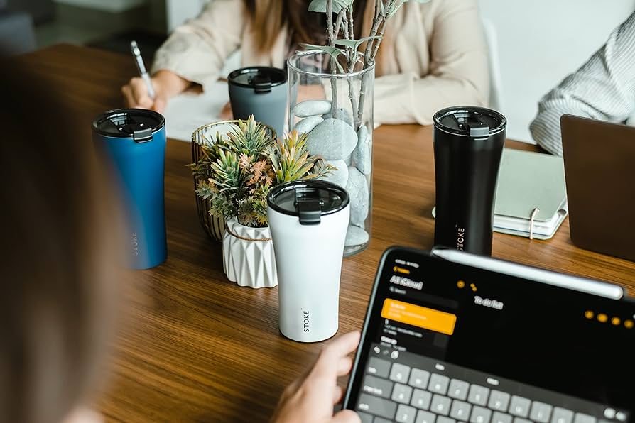 Amazon.com | Sttoke Leakproof Ceramic Reusable Coffee Cup 12